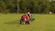 The Wiggly Friends playing tunnel ball