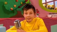 Little Greg on the radio microphone