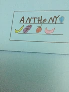 Anthony’s name on his new folder