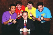 The Wiggles with Tim Clott, former CEO of Lyrick Studios