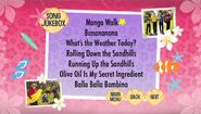 Song selection menu page 2 (Song used: What's The Weather Today?)