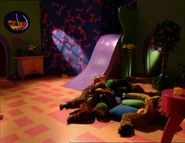 Wags and the Wagettes sleeping