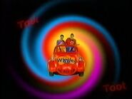 The Wiggles in the Big Red Car in 1998 Toot Toot intro