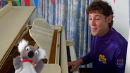 "Koala up in the tree"