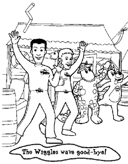 wiggles character coloring pages