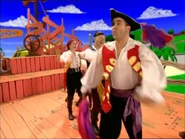 Captain Feathersword dancing