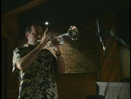 Lindsay recording trumpet for "Eagle Rock".