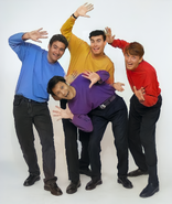 Promo photo of The Wiggles (colourised)