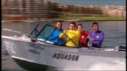 The Wiggles in a boat
