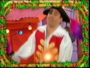 Captain Feathersword being tickled by the music bug