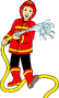 Cartoon Murray as a Fireman