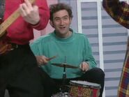 Anthony playing the drums