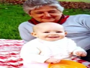 Baby Emma and Edith in the fall