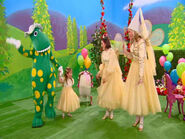 Dorothy dancing in "Dorothy the Dinosaur's Party"