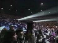 The audience doing the monkey