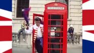 Captain Feathersword at Red Telephone Box