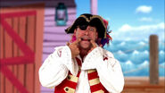 Captain Feathersword making funny face