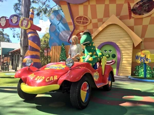 Charli Robinson and Dorothy the Dinosaur