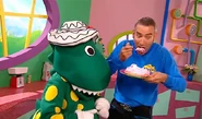 Anthony eating cream rosy pie