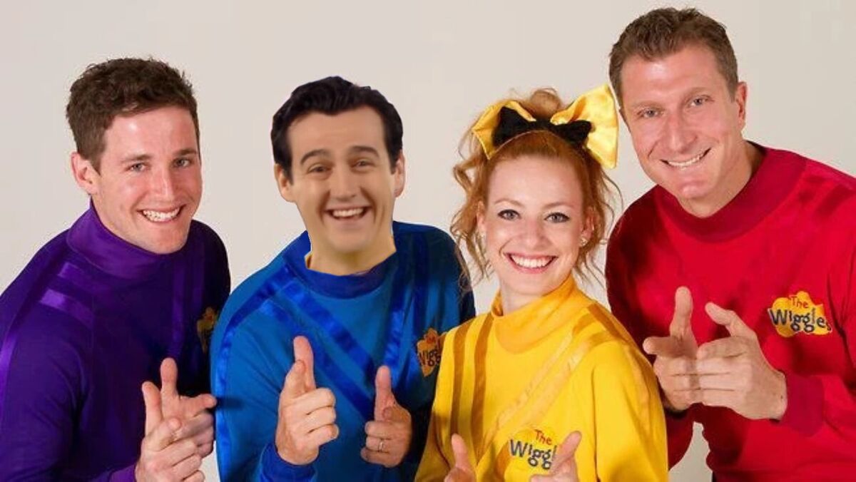 The Wiggles (Sam as the Blue Wiggle and not the Yellow Wiggle and Simon