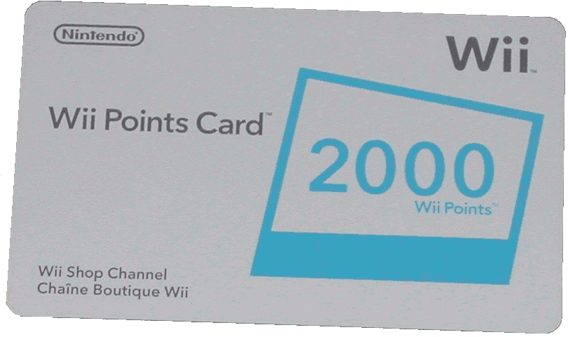 how to get wii points cards