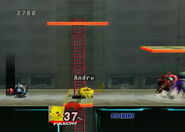 Pikachu battling enemies in the first part of the Research Facility (Part 2).