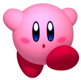 This is the official artwork of Kirby running in Kirby's Return to Dream Land.