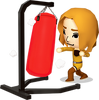 A mii using a punching bag