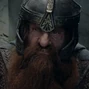 Gimli en la trilogía de El señor de los anillos.