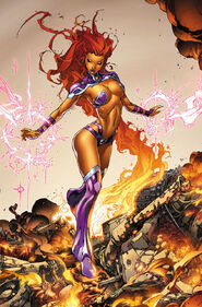 Starfire en varias animaciones de DC Comics