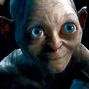 Gollum en la saga de El Señor de los Anillos.