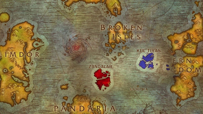 Mapa de Azeroth y La Hidra