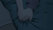 Akemi and Makoto holding hands