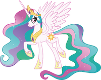 Princess Celestia,a Pegasus unicorn pony