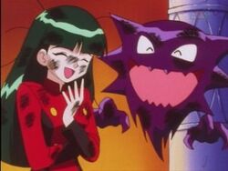 Sabrina with Ash's Haunter