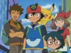 Ash with Pikachu, Brock, May and Max