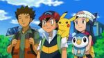 Ash, Pikachu, Brock, Dawn and Piplup in the 13th Season.