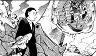 Giovanni protects Yellow from Lance