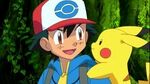 Ash and Pikachu in Unova