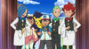 *A curly blue haired boy appears dressed the same as the red haired boy and Cilan* "Welcome!"