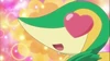 Snivy getting hit by Minccino's Attract