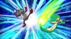 Pawniard being hit by Snivy's Leaf Blade