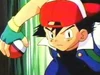 Ash with his hat backwards.