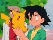Though they have just met Ash and Pikachu have a close bond.