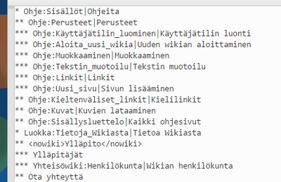 Navigaatio muokkaaminen