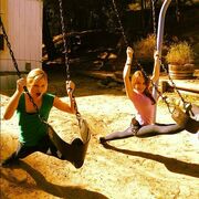 Lilly & Abby Swinging