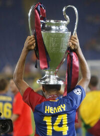 Henry con La Champions conseguida en Roma en 2009