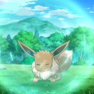 Eevee usando protección