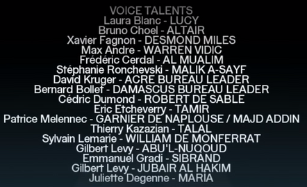 Carton de doublage de Assassin's Creed (2/3)
