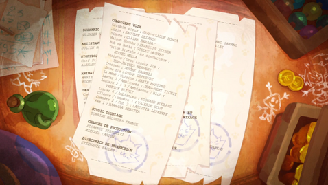 Carton de doublage du premier épisode de Dofus : Aux trésors de Kerubim